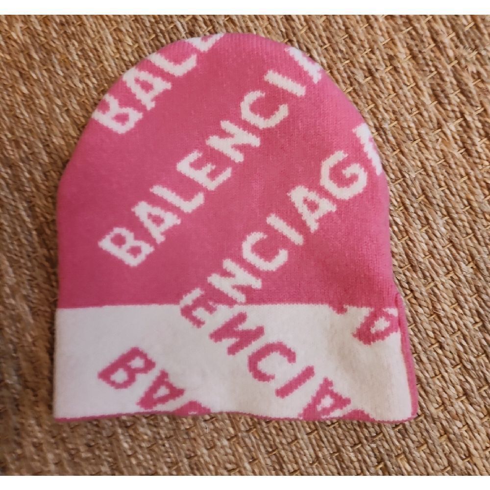 Balenciaga Pink Logo Beanie NWT
